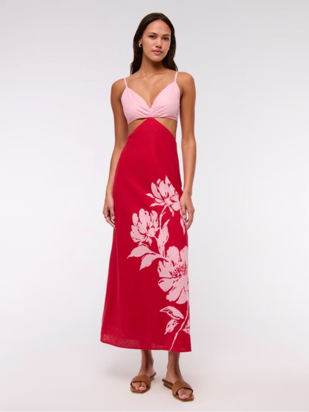 NWT The A&F Julia Slip Cutout Maxi Dress